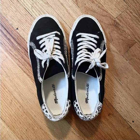 Madewell low top sneakers in suede and spot calf hair - Picture 4 of 4